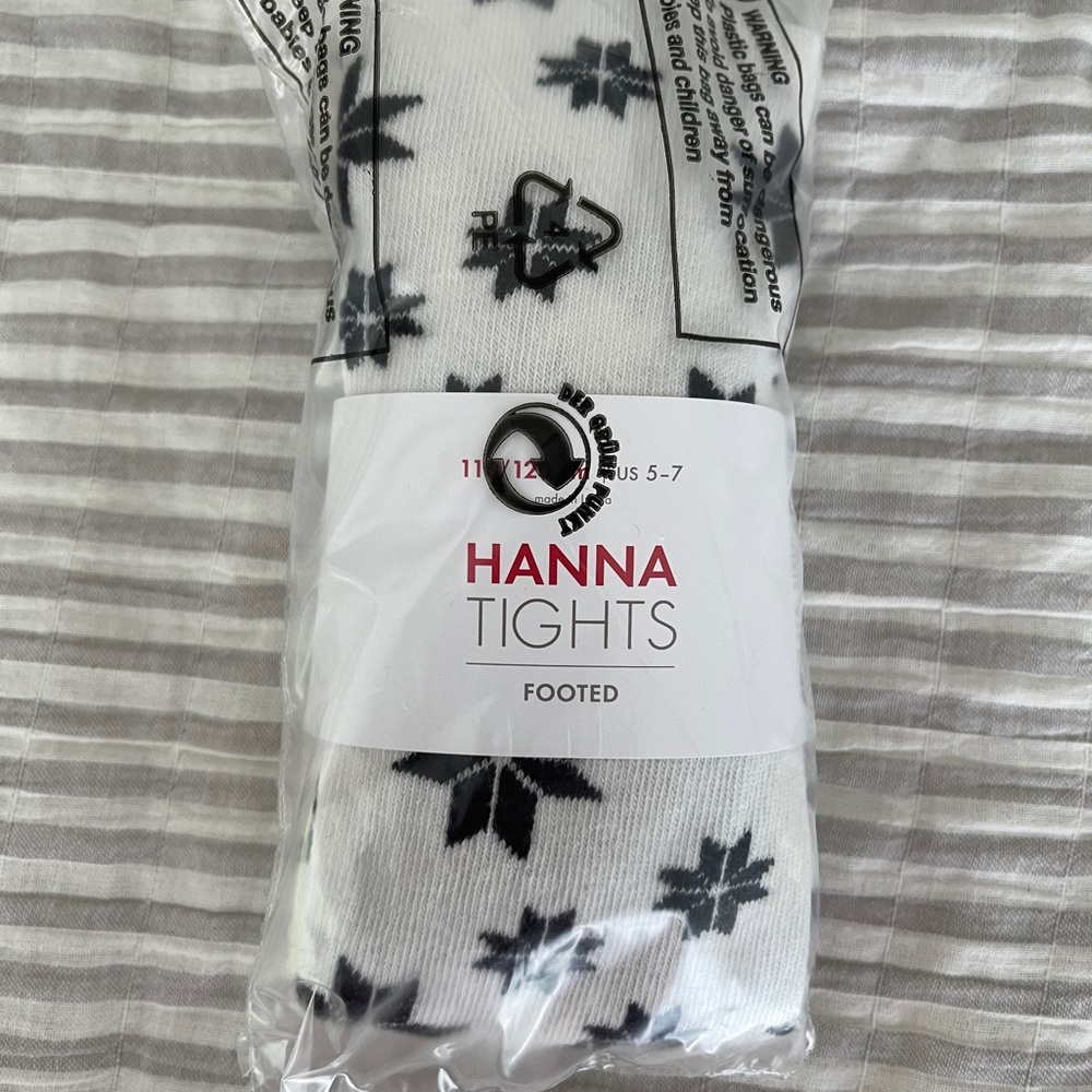 NEW HANNA ANDERSSON FOOTED TIGHTS  Size 5-7